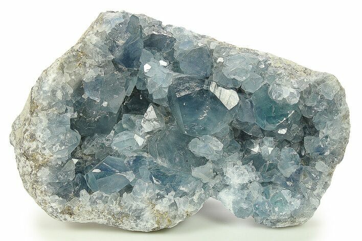 Crystal Filled Celestine (Celestite) Geode Section - Madagascar #287132